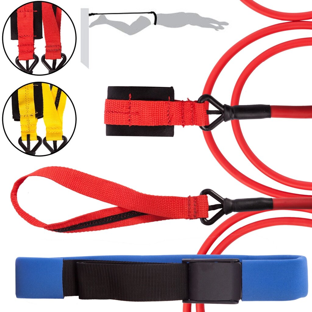 Поясний тренажер для плавання Zelart SWIMMING SAFETY CORD WITH BELT PL-3035 від компанії DROPT - інтернет-магазин гуртової та роздрібной торгівлі - фото 1