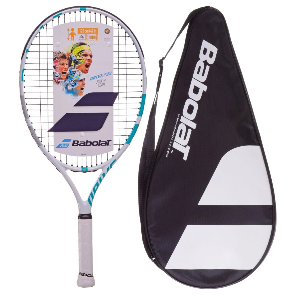 Ракета для великого тенісу юна BABOLAT BB140216-153 DRIVE JUNIOR 23 синій від компанії DROPT - інтернет-магазин гуртової та роздрібной торгівлі - фото 1