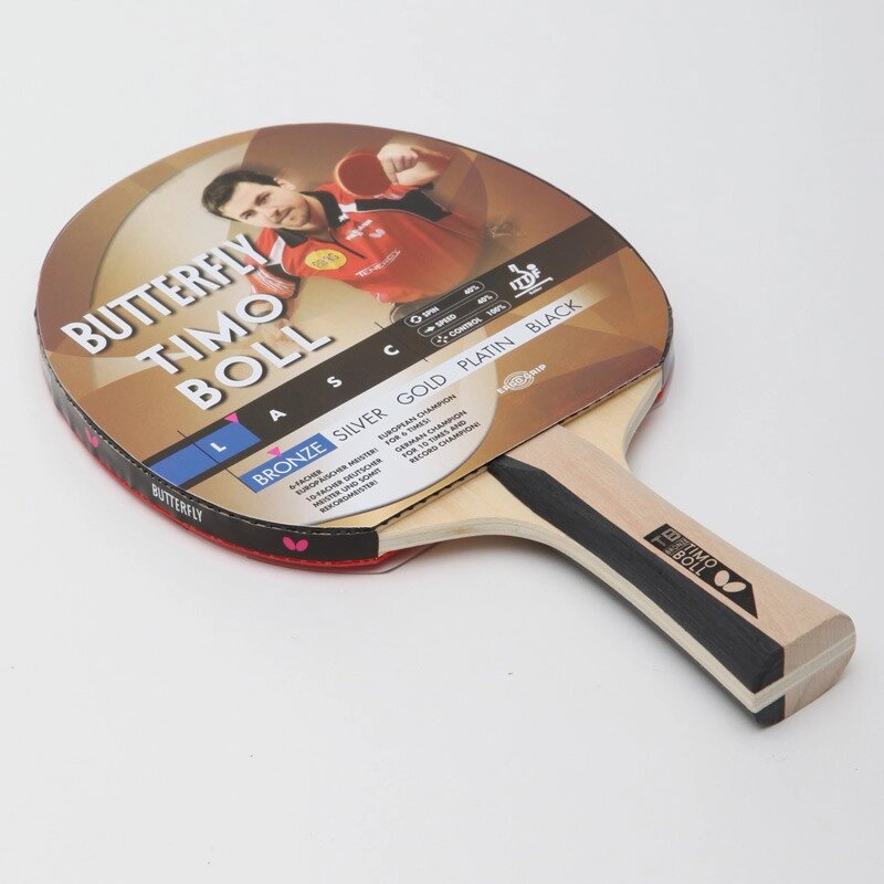 Ракетка для настільного тенісу 1 штука BUTTERFLY 85011 TIMO BOLL BRONZE (деревина, гума) від компанії DROPT - інтернет-магазин гуртової та роздрібной торгівлі - фото 1