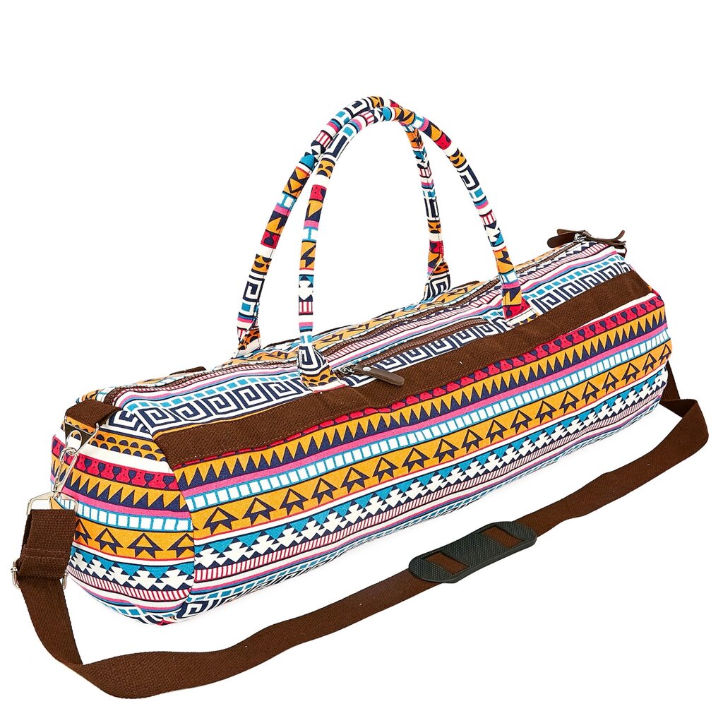 Сумка для йога килимка Yoga bag KINDFOLK FI-6969-4 (розмір 20смх65см, поліестер, бавовна, від компанії DROPT - інтернет-магазин гуртової та роздрібной торгівлі - фото 1