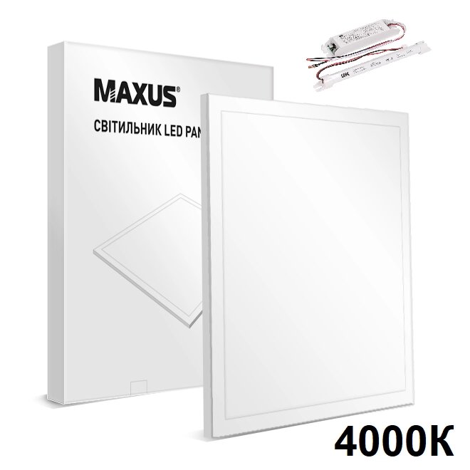 Maxus Panel 36W 3600Lm 4000К Ra80 аварійна світлодіодна LED-панель 600х600 з акумулятором від компанії ПРОЖЕКТОР-УА - фото 1