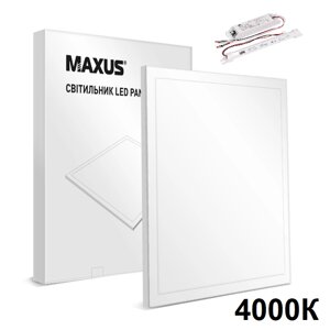 Maxus Panel 36W 3600Lm 4000К Ra80 аварійна світлодіодна LED-панель 600х600 з акумулятором