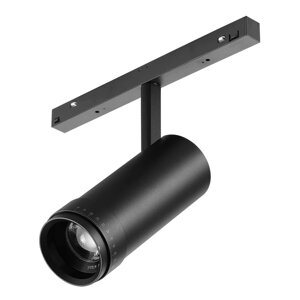 Магнітний трековий світильник PROLUM M20 (12W; DC48V; Zoom; Чорний) SERIES "TR" - 4000К