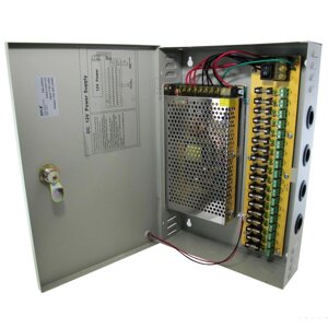 Блоки живлення (в металевому боксі) PROLUM 180W 12V (IP20,15A,18CH) Series "CCTV"