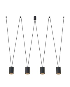Підвісний світильник, люстра Nowodvorski 7814 More tone GU10 4x10W IP20 Чорний