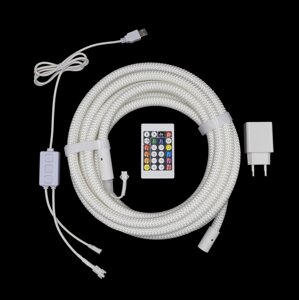 Готовий набір Круглої неонової стрічки PROLUM 5V; D13 ; 5M; RGB FULL COLOR