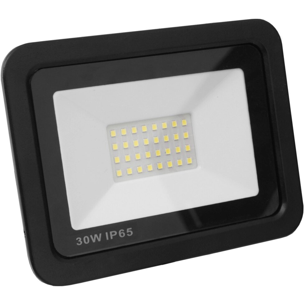 Світлодіодний EUROLAMP LED SMD Прожектор чорний з радіатором NEW 30 W 6000 K від компанії ПРОЖЕКТОР-УА - фото 1