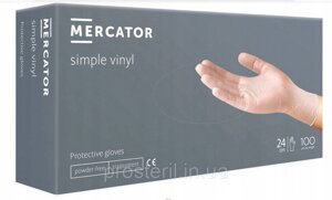 Рукавички вінілові неопудрені Mercator Simple Vinyl р-р M