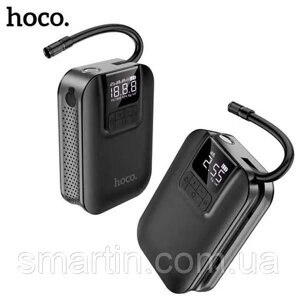 Компресор універсальний Hoco S53 (2500 мАг, до 4 годин роботи, USB Type-C, 3,5 бар, LED ліхтар) - Чорний