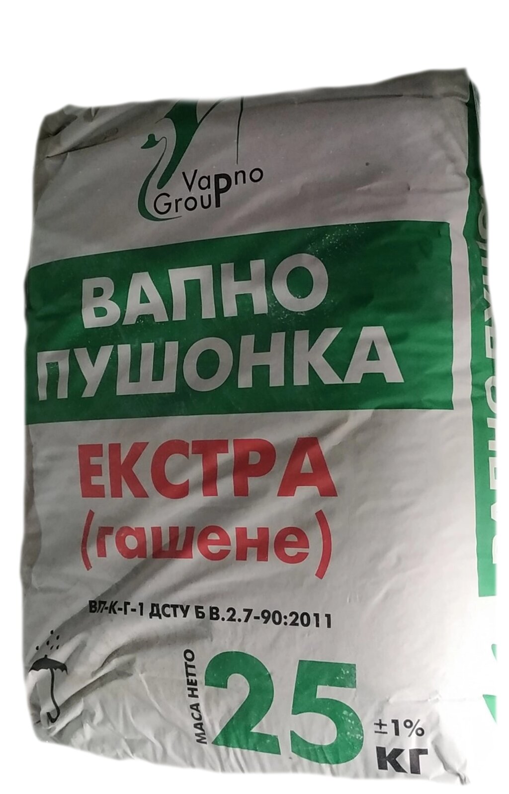 Вапно гашене (пушонка) ЕКСТРА, 25 кг від компанії KAAPRI - фото 1
