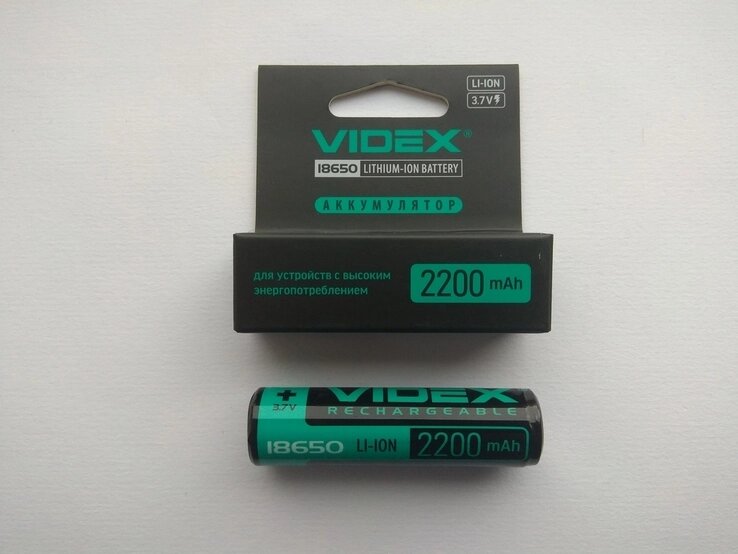 18650 VIDEX 2200mAh AA Акумуляторні батарейки від компанії експерт - фото 1