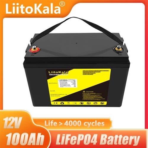 Аккумулятор LiFePO4, LiitoKala, 12V 100Ah, BMS smart плата від компанії експерт - фото 1