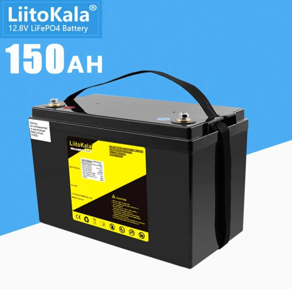 Аккумулятор LiFePO4, LiitoKala, 12V 150Ah, BMS smart плата від компанії експерт - фото 1