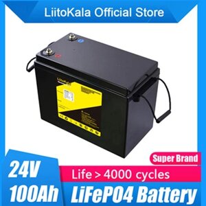 Аккумулятор LiFePO4, LiitoKala, 24V 100Ah, BMS smart плата