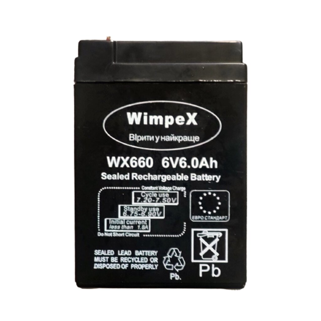 Акумуляторна батарея  6V 6Ah Wimpex від компанії експерт - фото 1