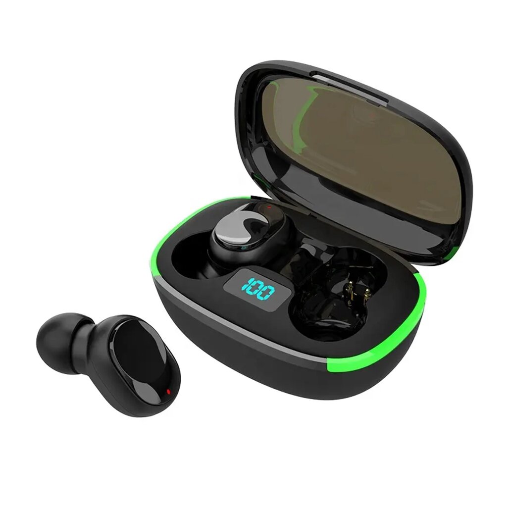 Бездротові навушники - гарнітура TWS Y70 Bluetooth 5.1 із зарядним РК кейсом Black від компанії експерт - фото 1