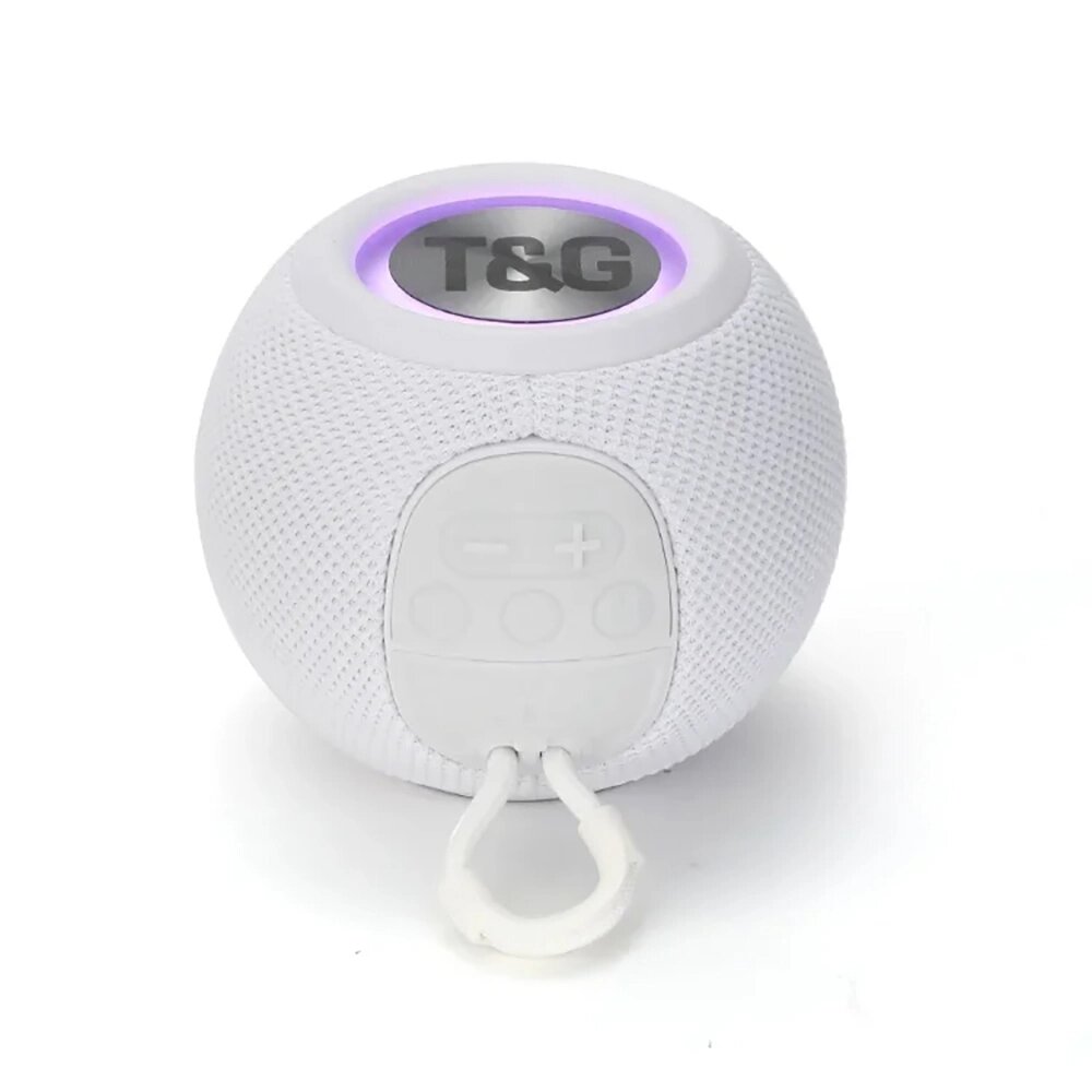 Bluetooth-колонка TG337 з RGB Підсвічуванням, Speakerphone, радіо, White від компанії експерт - фото 1