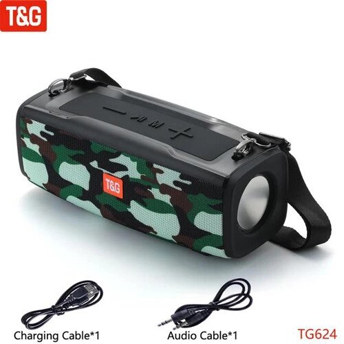 Bluetooth-колонка TG624 з RGB ПІДСВІЧУВАННЯМ, speakerphone, радіо, camouflage від компанії експерт - фото 1