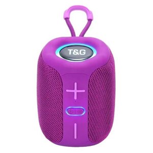 Bluetooth-колонка TG658 з RGB ПІДСВІЧУВАННЯМ, speakerphone, радіо, purple