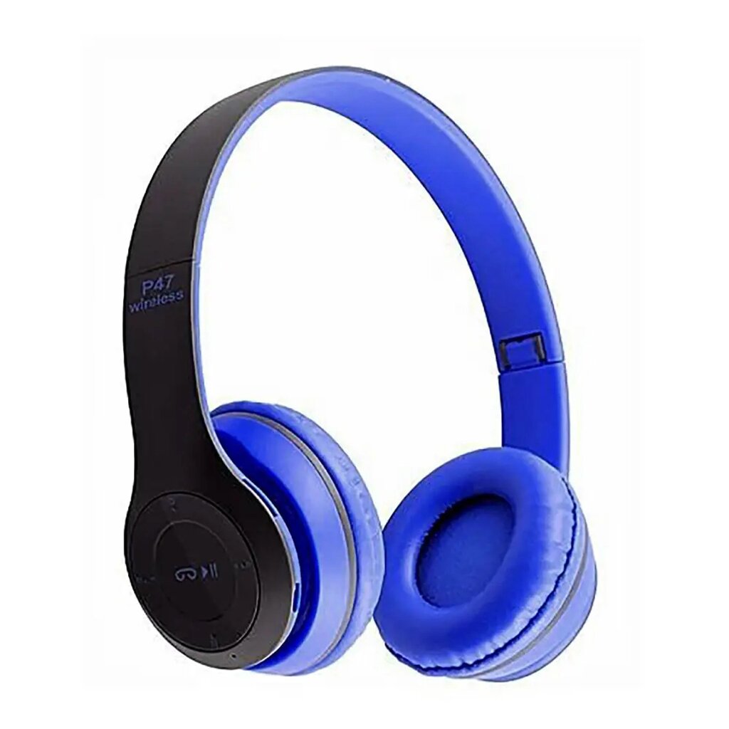 Блютуз навушники Wireless headphones P47 4.1+EDR Blue від компанії експерт - фото 1