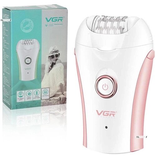 Епілятор VGR V-705 PINK для всього тіла, бездротовий, з підсвічуванням від компанії експерт - фото 1