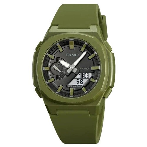 Годинник наручний 2091AGWT SKMEI, ARMY GREEN-WHITE від компанії експерт - фото 1