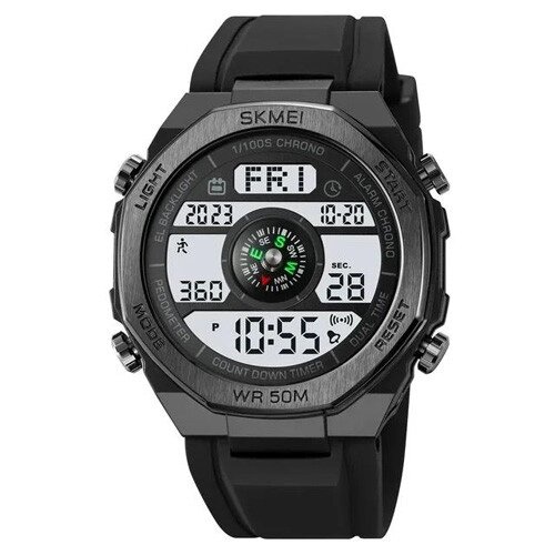 Годинники наручні 2209BKWT SKMEI, BLACK-WHITE, Compass, Pedometer від компанії експерт - фото 1