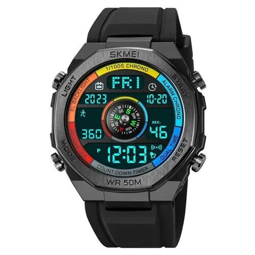 Годинники наручні 2209CKBK SKMEI, COLORFUL/BLACK, Compass, Pedometer від компанії експерт - фото 1