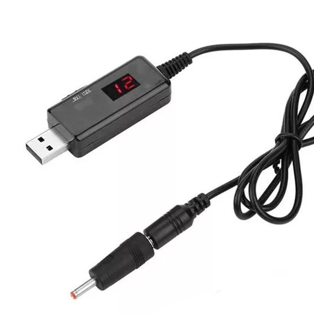 Кабель перетворювач USB-DC для роутера 9V/12V з перемикачем та перехідником 5.5*2.1/3,5*1,3 від компанії експерт - фото 1