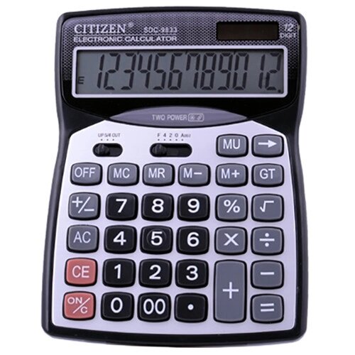 Калькулятор CITIZEN 9833, подвійне живлення від компанії експерт - фото 1