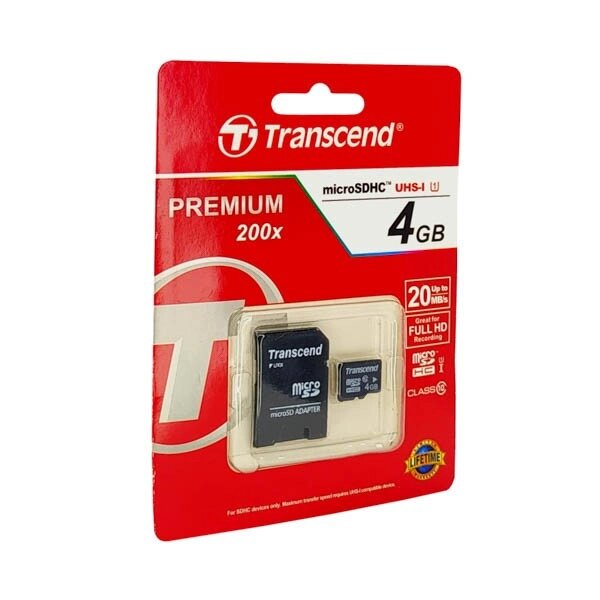 Карта памяти 4Gb Class10 Transcend від компанії експерт - фото 1