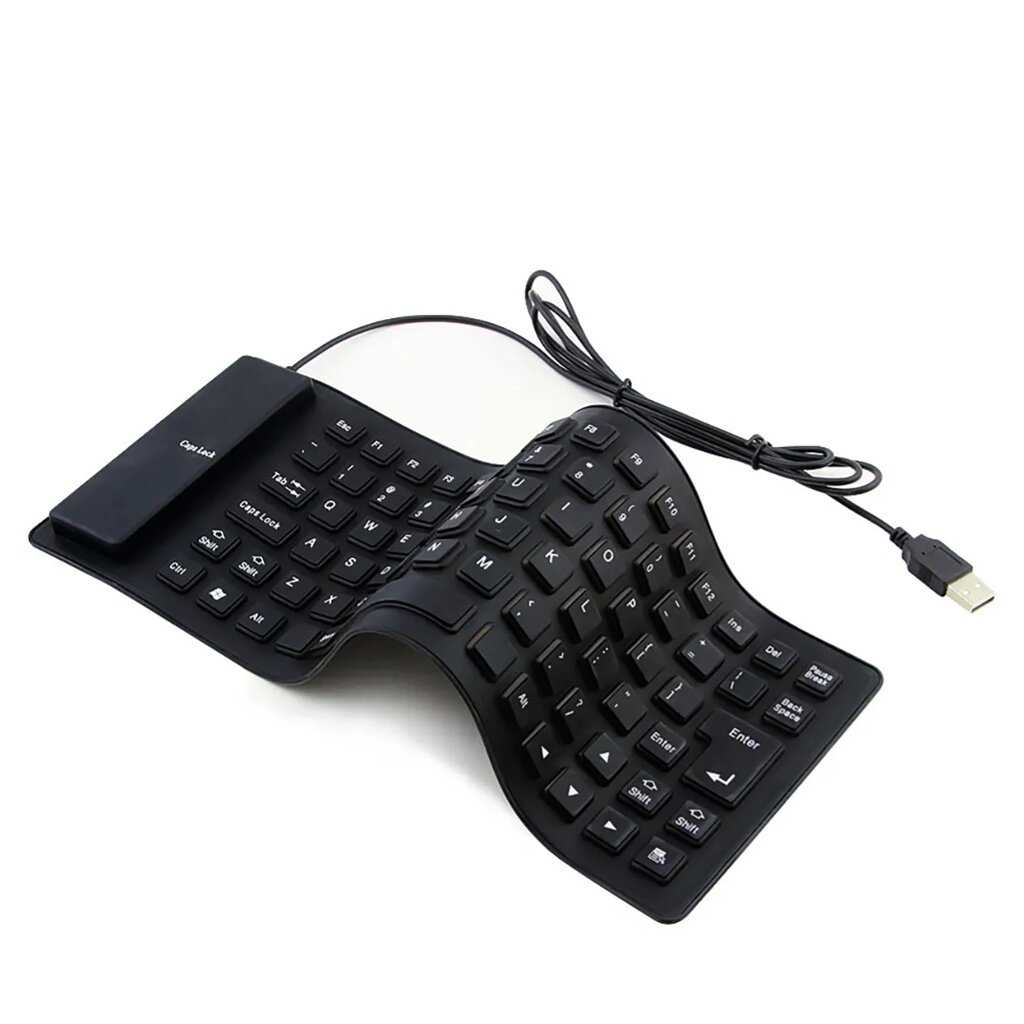 Клавіатура провідна силіконова Flexible Keyboard із 85 клавішами від компанії експерт - фото 1