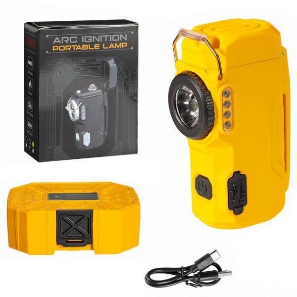 Ліхтар MULTIFUNCTIONAL D50-COB yellow, Li-Ion акумулятора, індикація заряду, запальничка, ЗП Type-C, Box від компанії експерт - фото 1
