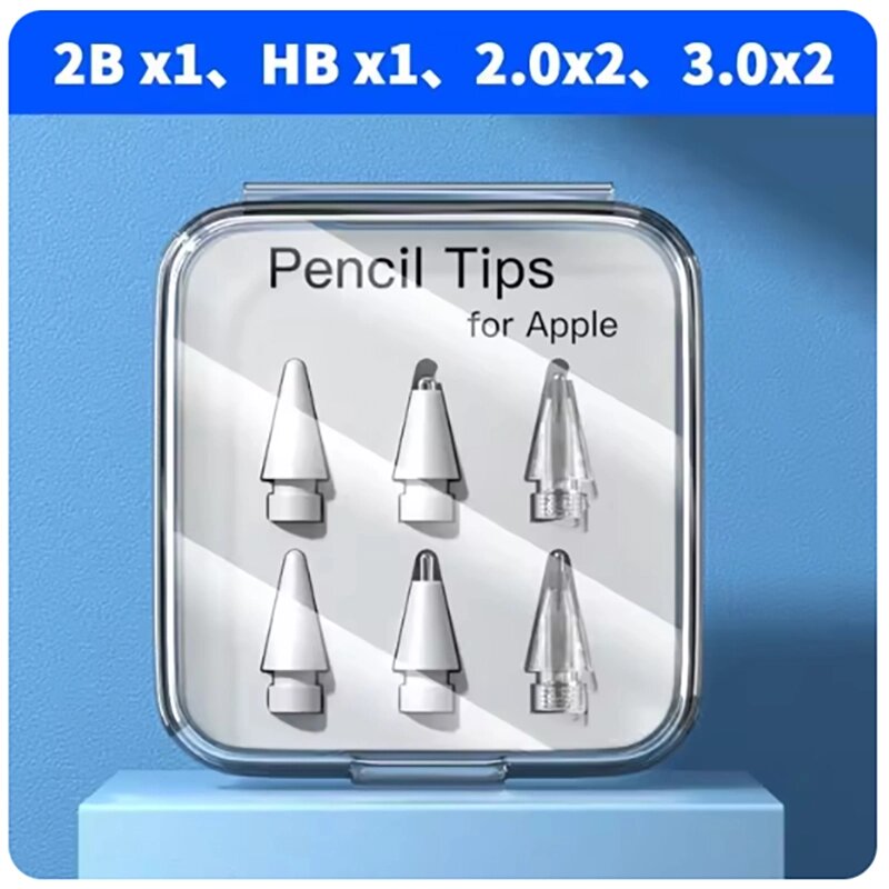 Набір змінних наконечників VUUV 2Bx1 HBx1, 2.0x2, 3.5x2 для стілуса Apple Pencil 1-го та 2-го покоління 6 шт. від компанії експерт - фото 1