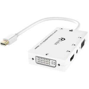 Перехідник R-1133A mini DisplayPort adapter 4 in 1 DVI+HDMI+VGA+3.5mm