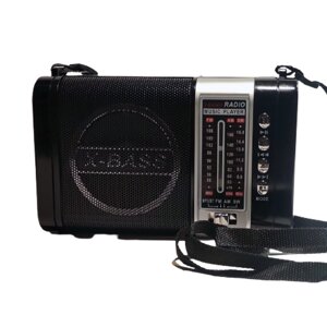 РадіоприймачRotosonic Superbass XB-772BT 18650 MP3-TF/USB з акумулятором та ліхтарем Black
