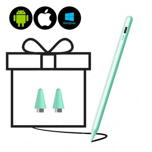 Універсальний стілус для планшета, мобільного телефону iOS/Android/Windows+2 наконечника Зелений м'ята