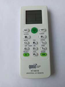 Пульт для кондиционера універсальний QUNDA KT-6018