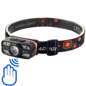 Ліхтар налобний WH-0188-XPE+SMD (white+red), Motion Sensor, Li-Ion акумулятор, ЗУ Type-C в Одеській області от компании Эксперт