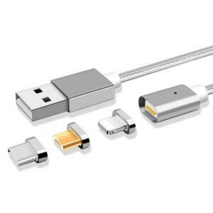 USB кабель G5 3в1 Micro-iPhone-Type-C магнітний