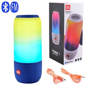 Bluetooth-колонка JBL PULSE 3, lightshow, speakerphone, радіо, PowerBank, blue