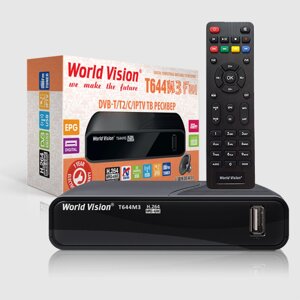 Цифровий ефірний Т2 тюнер World Vision T644М3 FM