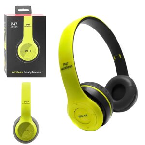 Блютуз навушники Wireless headphones P47 4.1+EDR Green