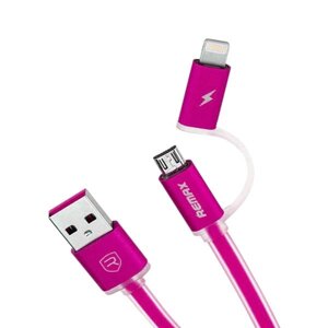 USB кабель REMAX 2 у 1 iPhone-Micro - AURORA