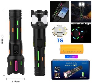 Ліхтар NIGHT VISION FLUORESCENCE BL-2405-TG, 1x26650, power bank, індикація заряду, ЗУ Type-C, zoom в Одеській області от компании Эксперт