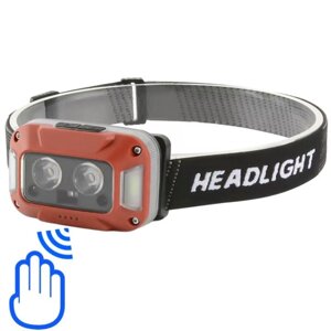 Ліхтар налобний WH-0218-XPG (white+yellow)+SMD (red), Motion Sensor, Li-Ion акумулятор, ЗУ Type-C в Одеській області от компании Эксперт