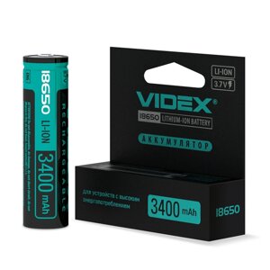 Акумулятор Videx LI-ION 18650 3400 mAh (з Захистом)