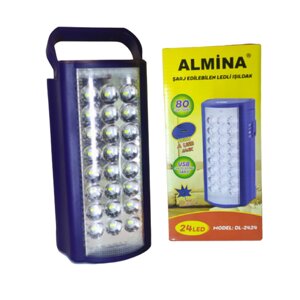 Ліхтар Almina DL-2424 24 LED переносна лампа з Повербанком Blue