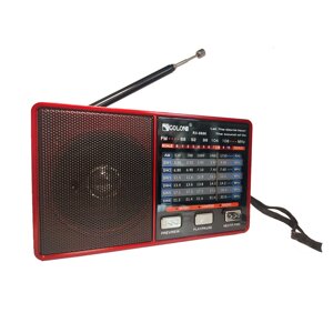 Багатодіапазонне FM/AM/SW радіо GOLON RX-8866 MP3-плеєр, TF, USB Red