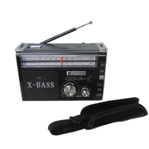 Радіоприймач Golon RX-381 з вбудованим акумулятором, зчитувач MP3-TF/USB, LED ліхтар Black